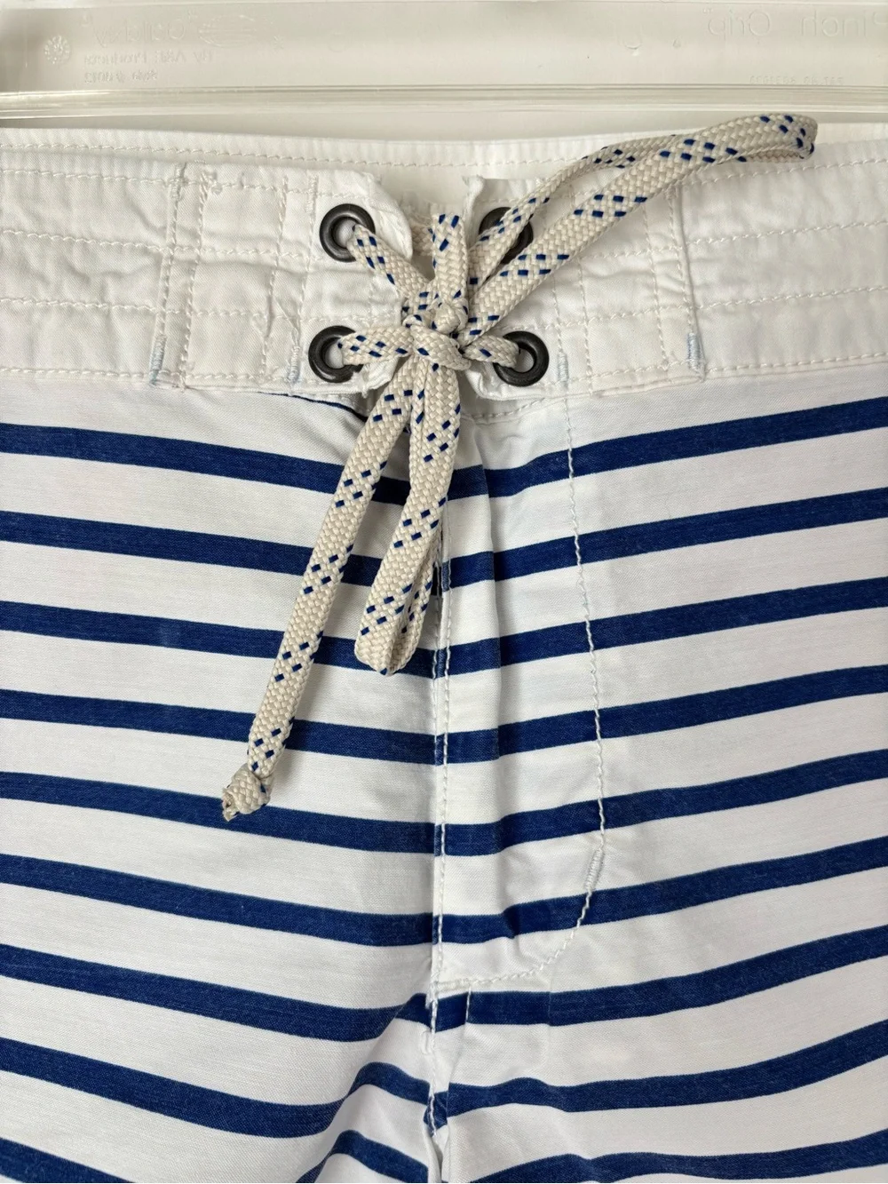 J. Crew Women’s Navy & White Striped Nautical Beach Board Shorts Size 10